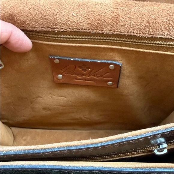 Patricia Nash Tooled Turquoise Stella Satchel Crossbody Purse - Picture 16 of 16